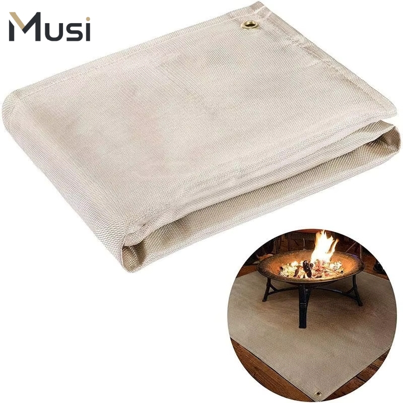 Camping Cooking Mat - بساط شواء مقاوم للحريق، وسادة عازلة