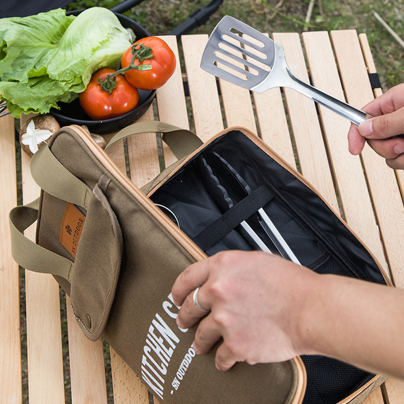 Camping Cooking Gadgets - طقم أدوات طهي للتخييم مكون من