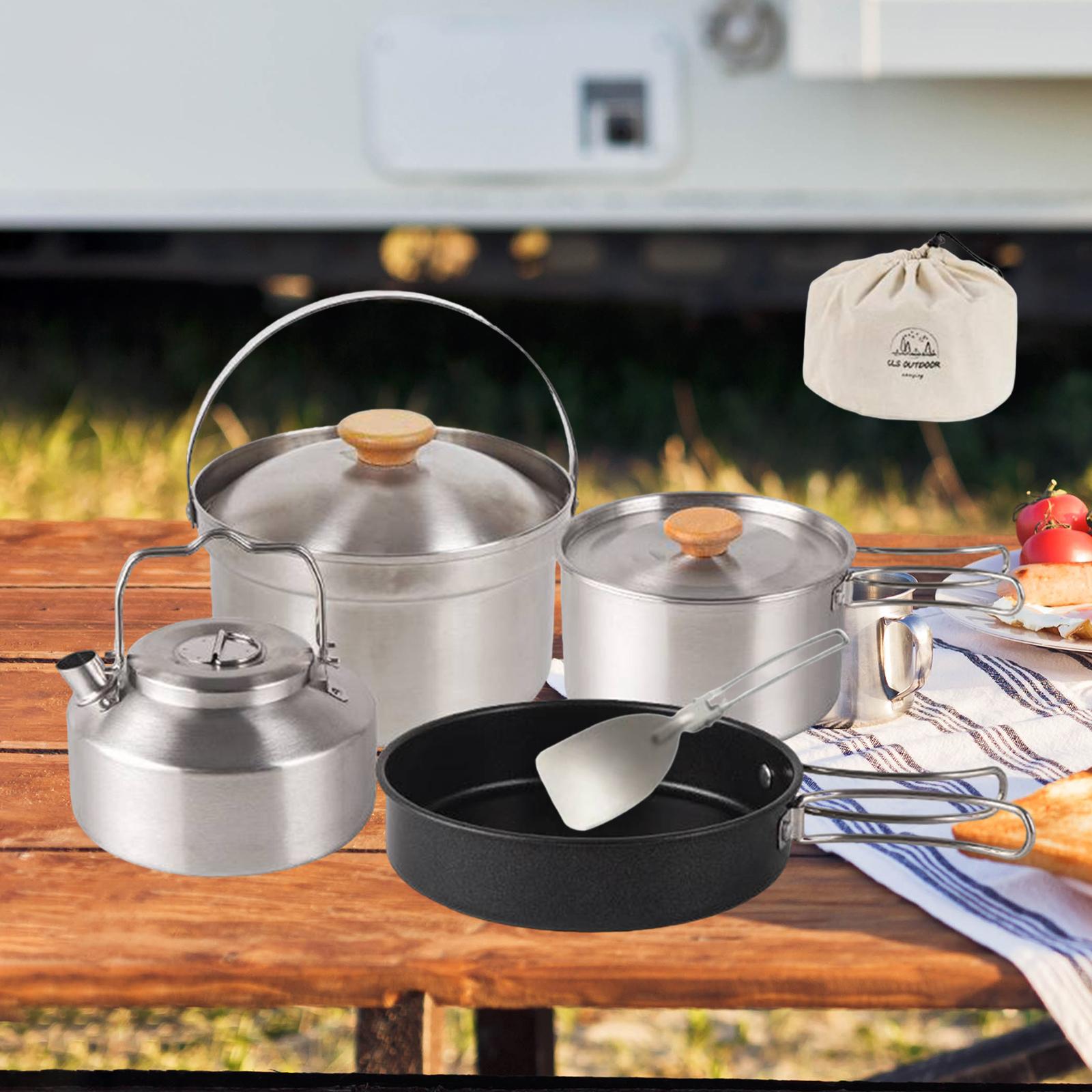 Camping Cooking Frying Pan - أدوات طهي للتخييم، مقلاة محمولة غير