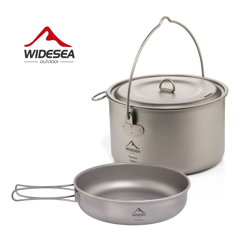 Camping Cooking Frying Pan - أدوات طاولة تخييم واسعة من التيتانيوم