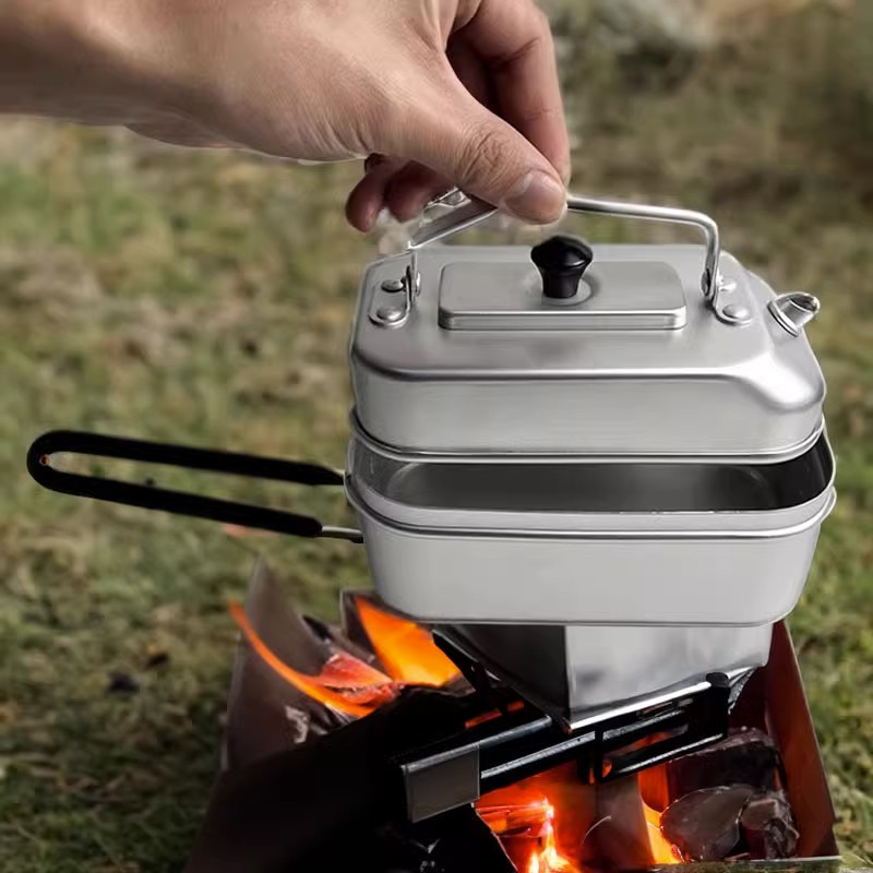 Camping Cooking Cylinder - خفيفة المحمولة نزهة غلاية ، التخييم