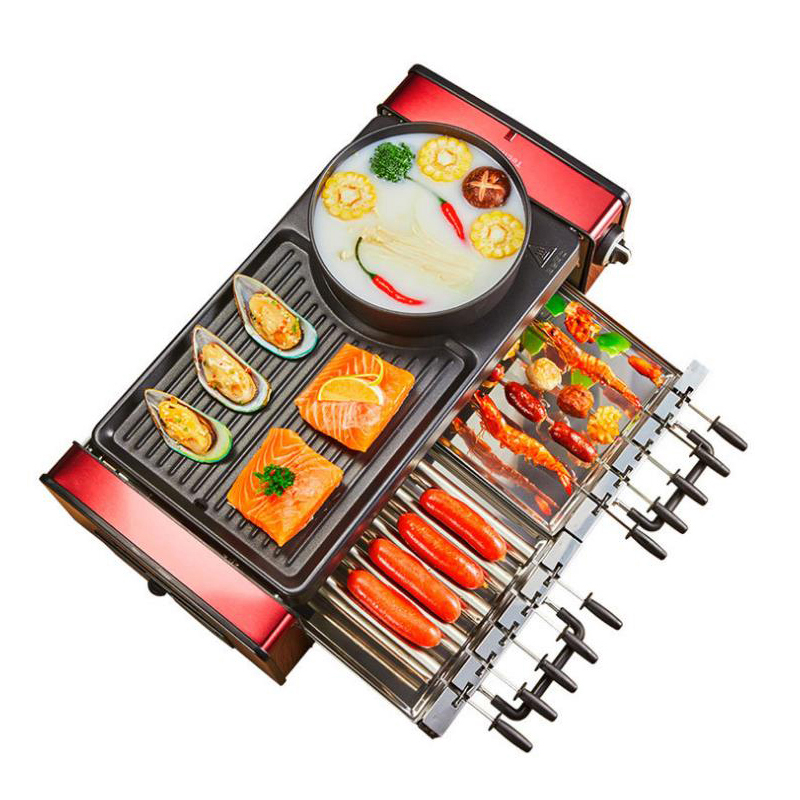 Camping Cooking Hot Plate - شواية كهربائية منزلية غير لاصقة، مناسبة