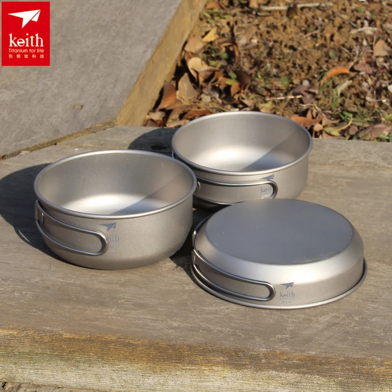 Camping Outdoor Cooking Set - كيث 3 قطعة تجهيزات المطابخ التيتانيوم