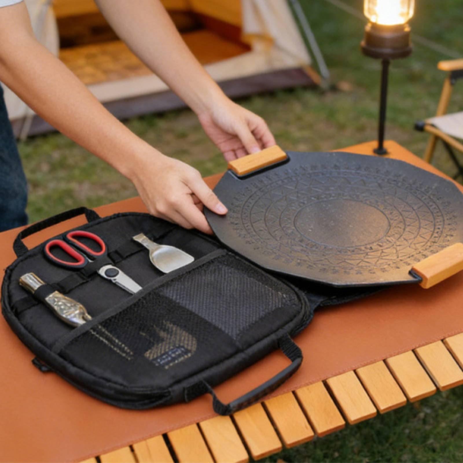 Camping Cooking Frying Pan - حقيبة تخزين محمولة للمقلاة، حقيبة حمل