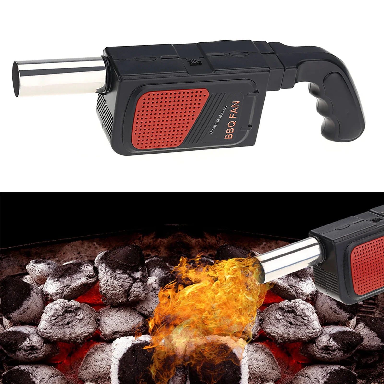 Camping Cooking Gadgets - مروحة شواء كهربائية محمولة باليد للاستخدام