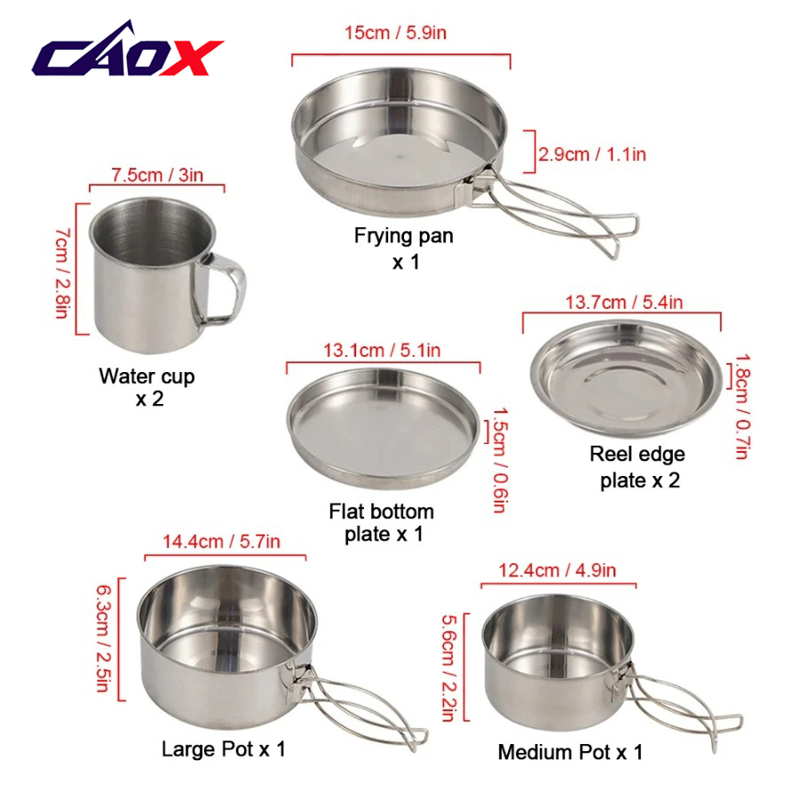 طقم أواني طهي للتخييم من CAOX  - مراجعة Camping Cooking Hot Plate وسعره