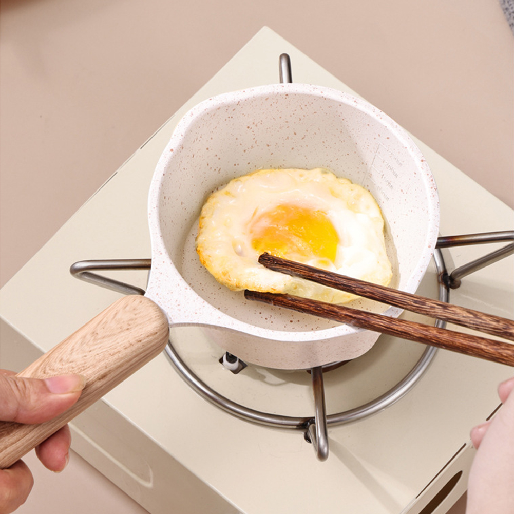مقلاة صغيرة بمقبض خشبي لتسخين  - مراجعة Camping Cooking Frying Pan وسعره