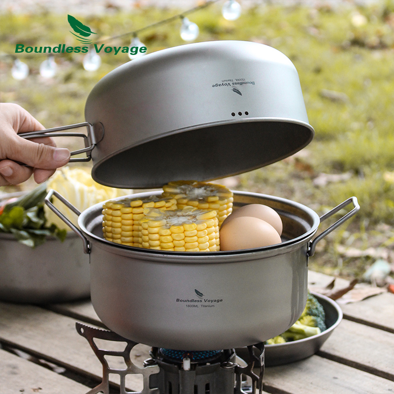 رحلة لا حدود لها التيتانيوم با - مراجعة Camping Cooking Frying Pan وسعره