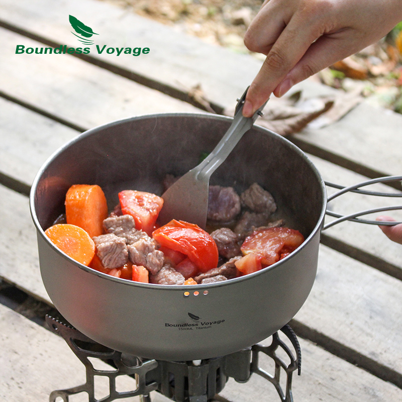 رحلة لا حدود لها التيتانيوم با - مراجعة Camping Cooking Frying Pan وسعره