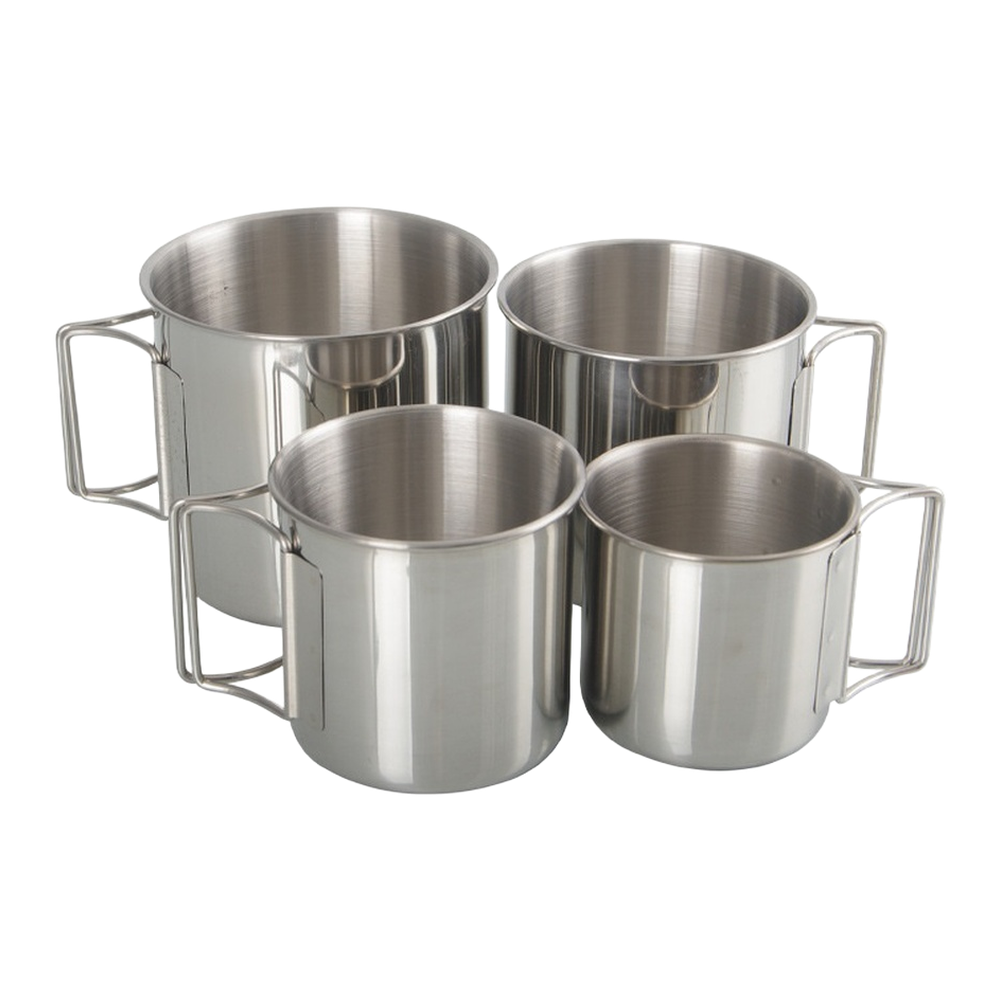طقم أكواب تخييم من الفولاذ الم - مراجعة Camping Cooking Set For 4 وسعره