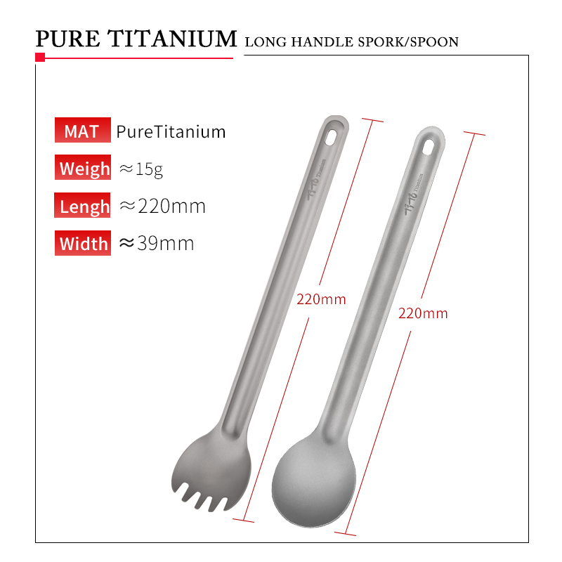 TiTo التيتانيوم سبورك ملعقة مق - مراجعة Camping Cooking Gadgets وسعره