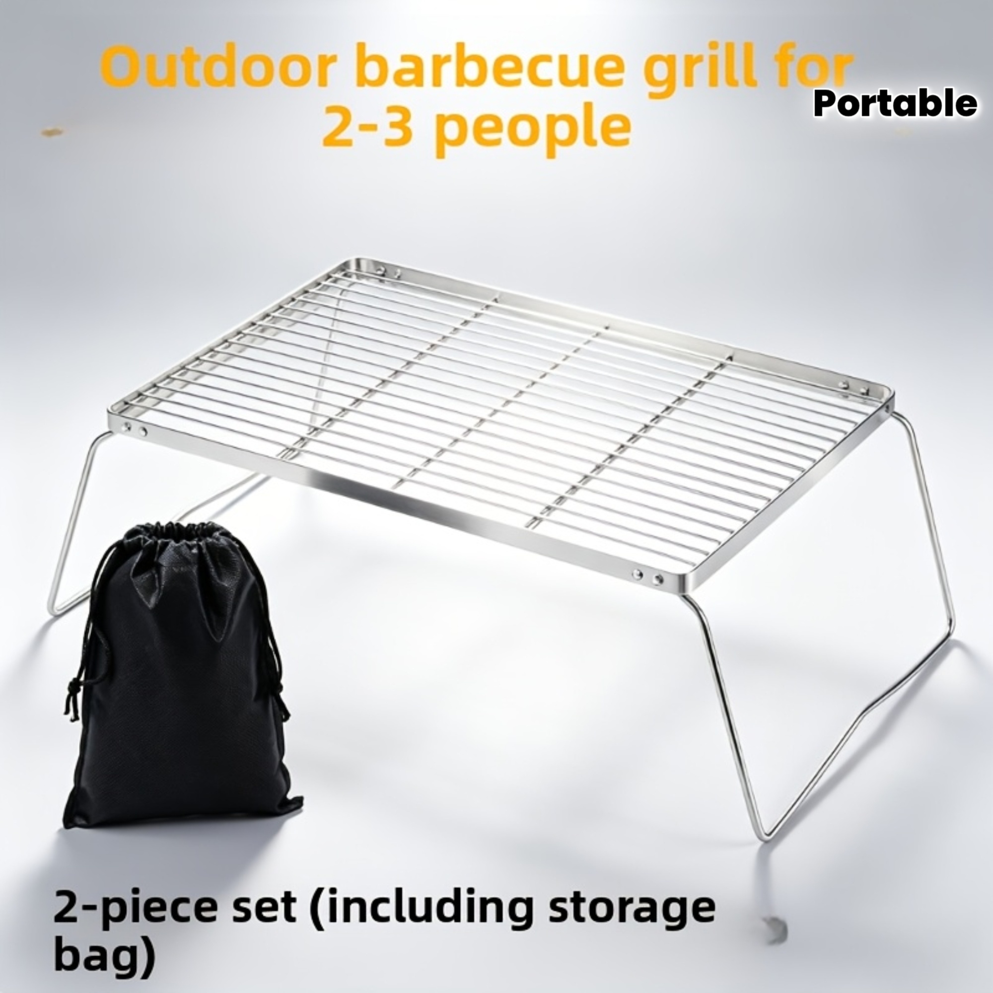 حامل نار قابل للطي من الستانلس - مراجعة Camping Cooking Griddle وسعره