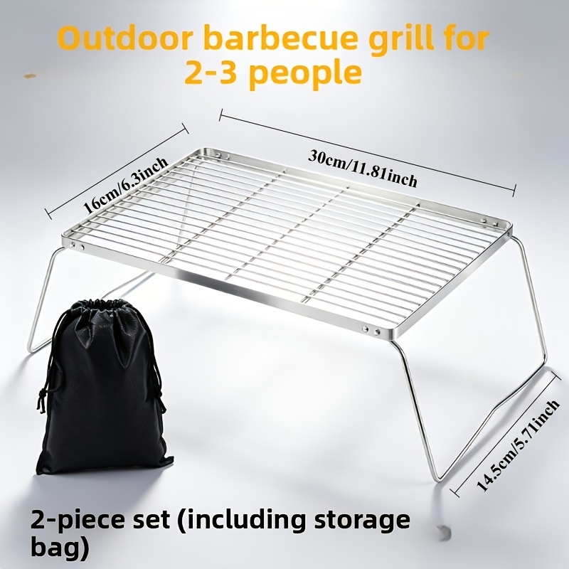 حامل نار قابل للطي من الستانلس - مراجعة Camping Cooking Griddle وسعره