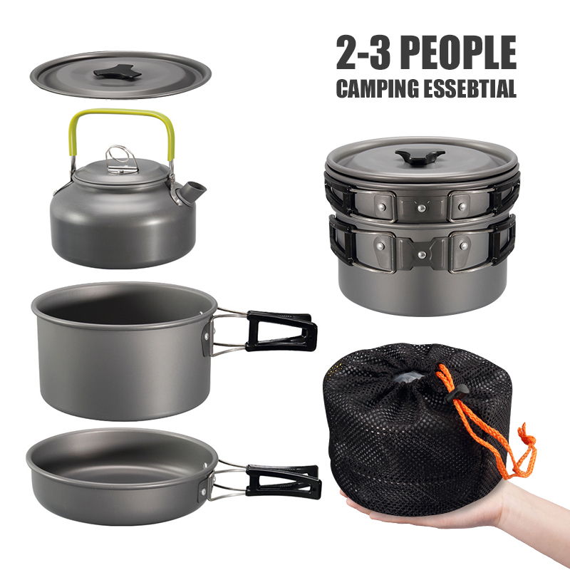 WESTTUNE التخييم طقم حلل استان - مراجعة Camping Cooking Gadgets وسعره
