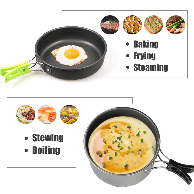 WESTTUNE التخييم طقم حلل استان - مراجعة Camping Cooking Gadgets وسعره