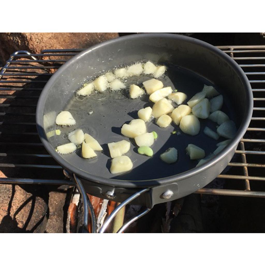مقلاة تخييم محمولة من الألومني - مراجعة Camping Cooking Frying Pan وسعره