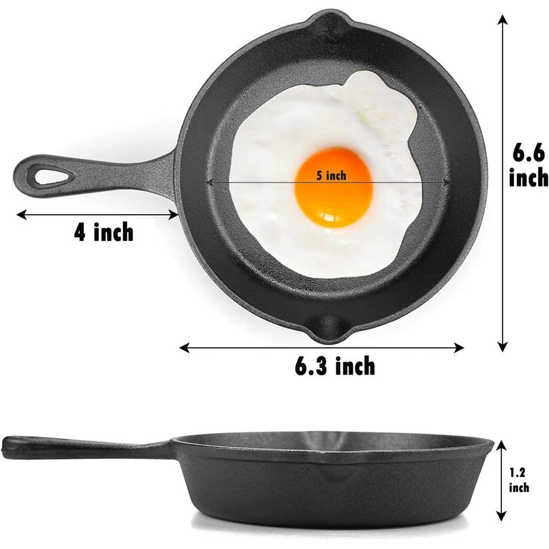 مقلاة من الحديد الزهر مقاس 6 ب - مراجعة Camping Cooking Frying Pan وسعره
