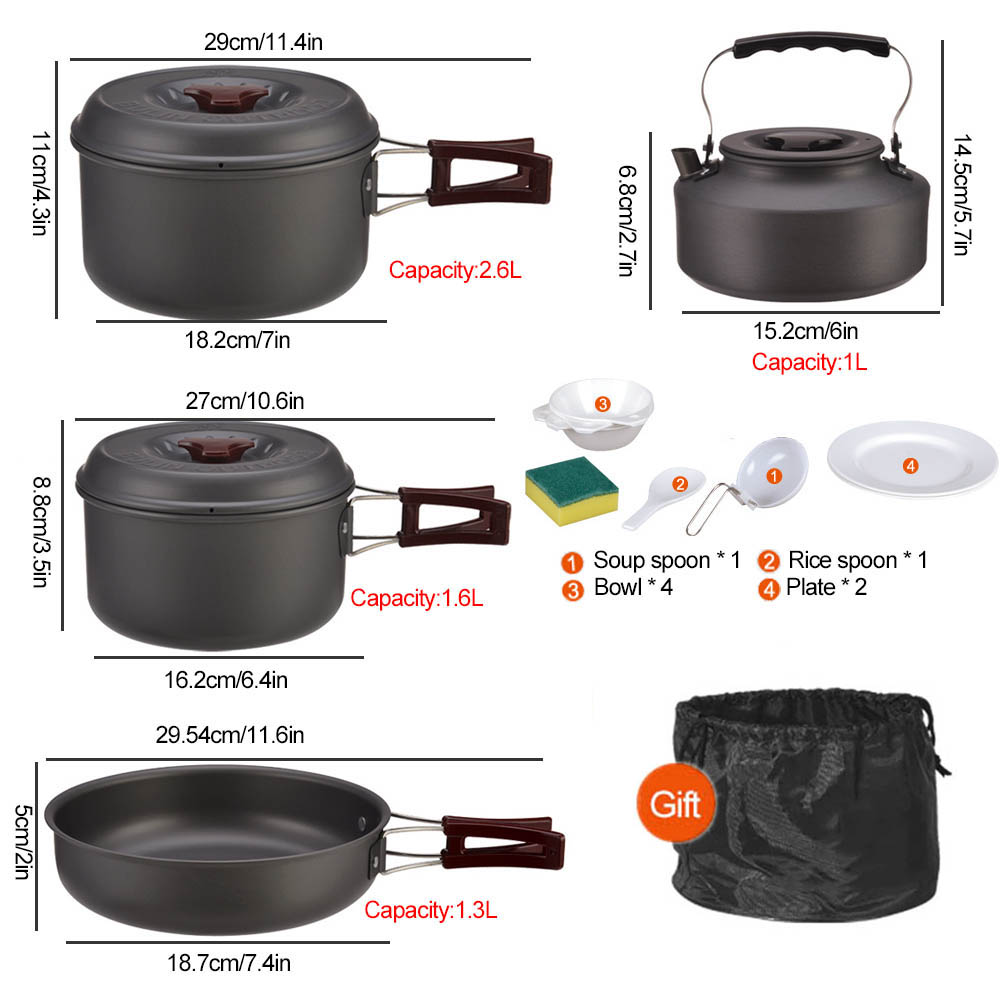 مجموعة طهي محمولة خارجية لـ 3- - مراجعة Camping Cooking Frying Pan وسعره