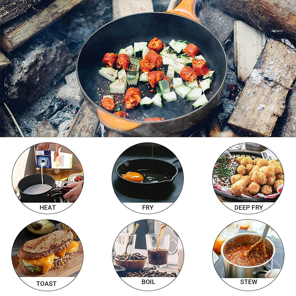 مجموعة طهي محمولة خارجية لـ 3- - مراجعة Camping Cooking Frying Pan وسعره