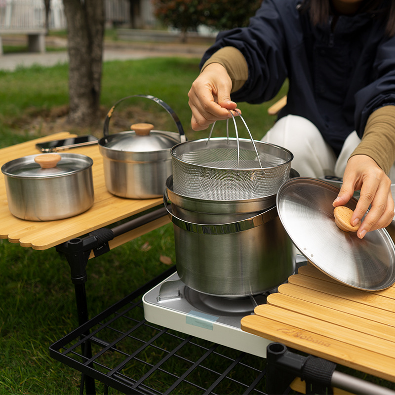 NOBANA أحدث في الهواء الطلق أو - مراجعة Camping Cooking Frying Pan وسعره