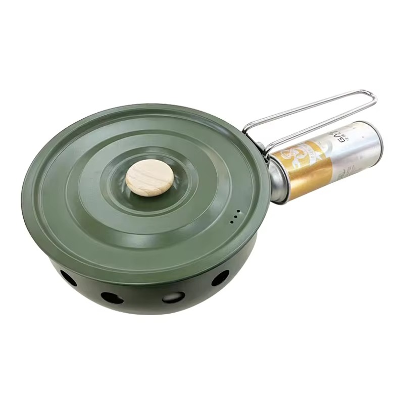 مقلاة طهي غير لاصقة مع غطاء، س - مراجعة Camping Cooking Set For 4 وسعره
