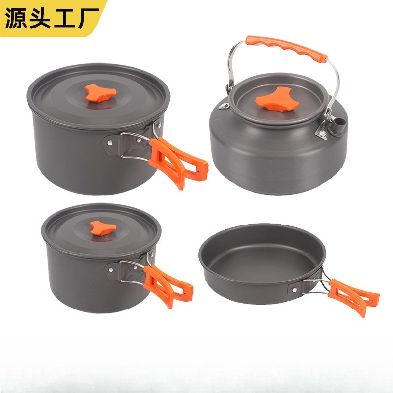 طقم أواني طهي محمول للاستخدام  - مراجعة Camping Cooking Set For 4 وسعره