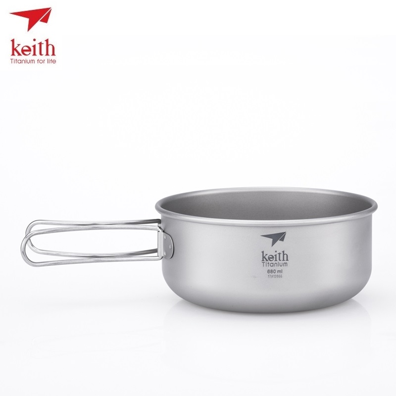 كيث تيتانيوم Ti6053 3 قطع وعاء - مراجعة Camping Cooking Hot Plate وسعره