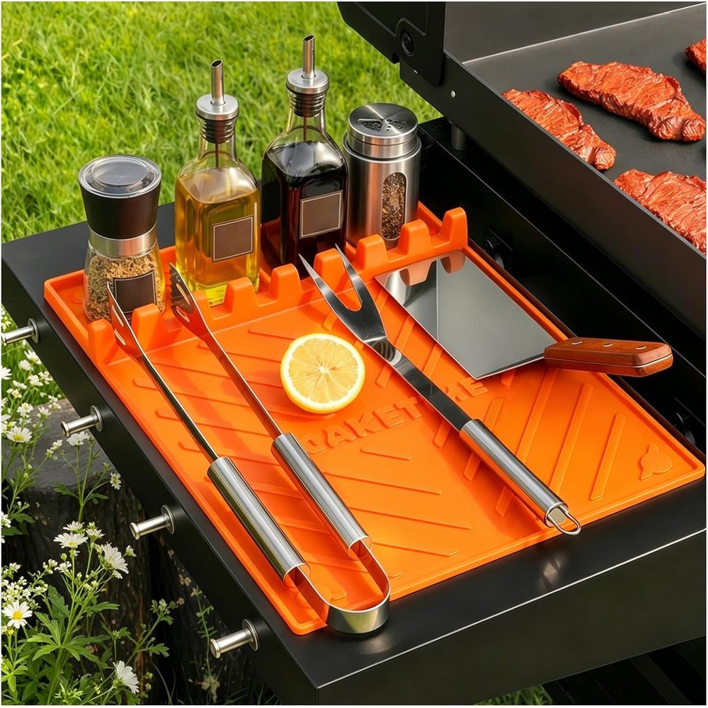 حصائر شواء سيليكون أو ملحقات ا - مراجعة Camping Cooking Griddle وسعره