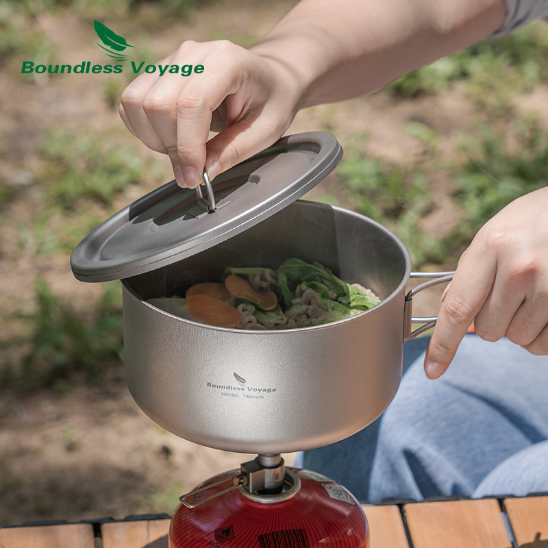 وعاء تخييم من التيتانيوم بدون  - مراجعة Camping Cooking Gadgets وسعره