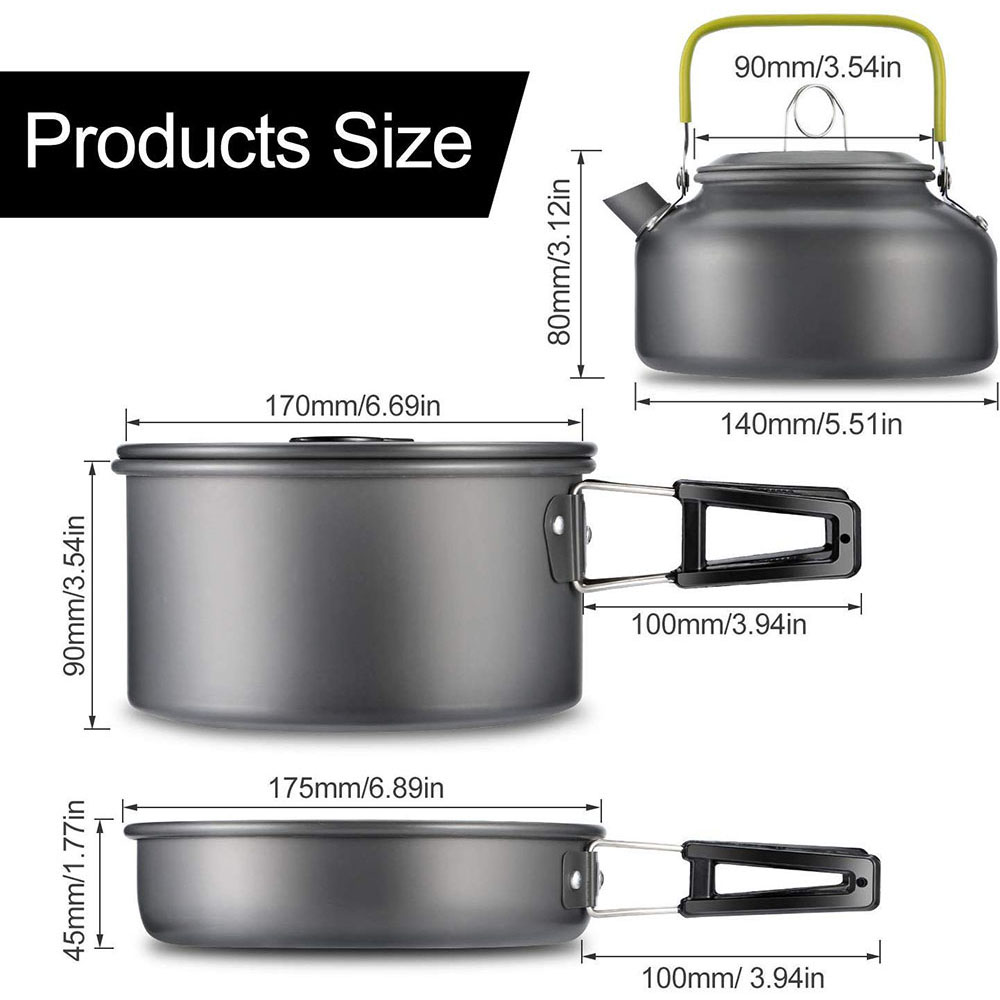 مجموعة أدوات الطهي للتخييم الخ - مراجعة Camping Outdoor Cooking Set وسعره